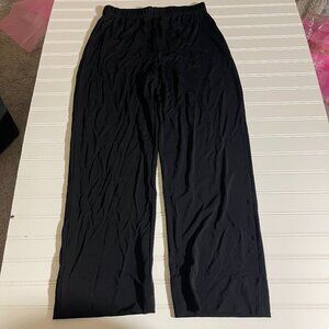 Womens Chicos Black Wide-Leg Stretch Pants Elastic Waist Comfortable Wear Size S
